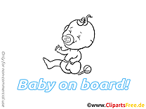 Image gratuite bébé à bord illustration