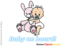 Lièvre clipart – Bébé à bord dessins gratuits