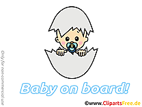 Oeuf clip art gratuit – Bébé à bord dessin