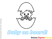 Oeuf images à imprimer – Bébé à bord clip art gratuit