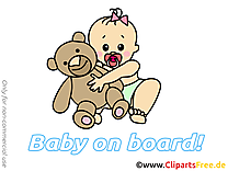 Ours en peluche clipart gratuit – Bébé à bord images