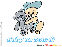 Ours en peluche cliparts gratuis – Bébé à bord images