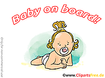 Petite fille image gratuite – Bébé à bord cliparts