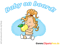 Pomme images gratuites – Bébé à bord clipart