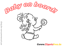 Sucette clip art à imprimer – Bébé à bord images