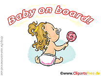 Sucette images gratuites – Bébé à bord clipart