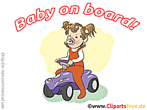 Voiture cliparts gratuis – Bébé à bord images