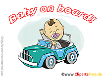 Voiture dessin gratuit – Bébé à bord image