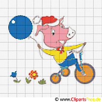 Cochon illustration gratuite – Broderie clipart