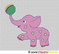 Éléphant cliparts gratuis – Broderie images