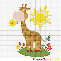 Girafe images – Broderie clip art gratuit