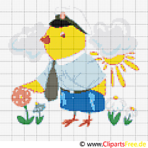 Poussin dessin gratuit – Broderie image