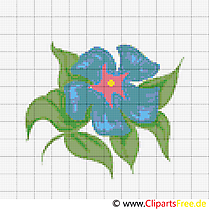 Broderie illustration gratuite – Fleur clipart