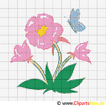 Broderie images – Fleurs clip art gratuit