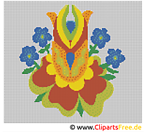 Cliparts gratuis fleur – Broderie images