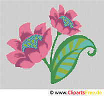 Fleurs clip art – Broderie image gratuite