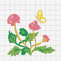 Fleurs dessin – Broderie clip arts gratuits