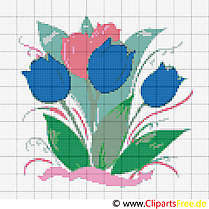 Fleurs images gratuites – Broderie clipart