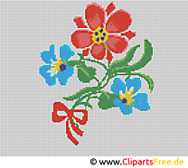 Illustration gratuite fleur – Broderie clipart