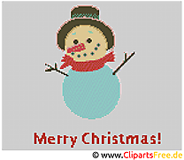 Bonhomme de neige images – Broderie clip art gratuit