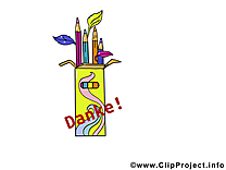 Merci crayons image gratuite – Bureau illustration