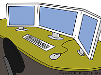 Ordinateur illustration gratuite – Bureau clipart