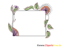 Clip arts gratuits fleurs – Cadre illustrations