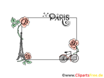 Paris roses illustration – Cadre images