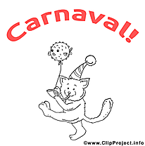 Chat clip art à imprimer – Carnaval images