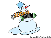 Bonhomme de neige clip art, image, e-card gratuit
