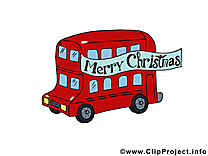 Bus image gratuite - Noël illustration