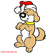 Chien clip art Noël