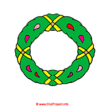 Clip art gratuit guirlande de Noël