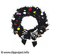 Clip art guirlande de Noël