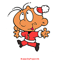 Enfant clip art Noël carte postale gratuit