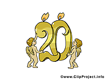 20 ans dessin – Anniversaire à télécharger