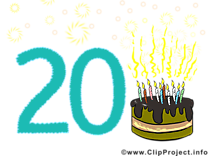 20 ans image gratuite – Anniversaire cliparts