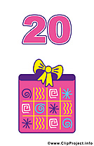 20 ans image gratuite – Anniversaire cliparts