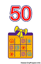 50 ans clip arts gratuits – Anniversaire illustrations