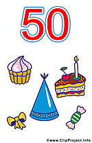 50 ans cliparts gratuis – Anniversaire images