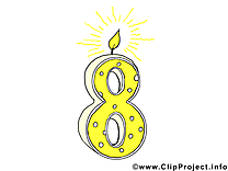 8 ans image à télécharger – Anniversaire clipart