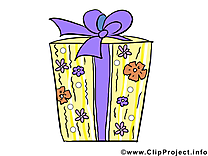 Cadeau dessin – Anniversaire clip arts gratuits