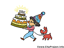 Chien clip art – Anniversaire image