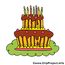 Clip art gâteau – Anniversaire image gratuite