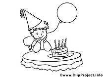 Clip art gratuit à imprimer garçon – Anniversaire dessin