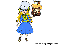 Fille 18 ans clip arts gratuits – Anniversaire illustrations