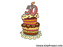 Gâteau 50 ans dessin gratuit – Anniversaire image