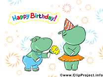 Hippopotames clipart gratuit – Anniversaire images