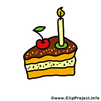 Morceau gâteau clip art – Anniversaire images