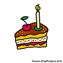 Morceau gâteau dessins – Anniversaire clipart